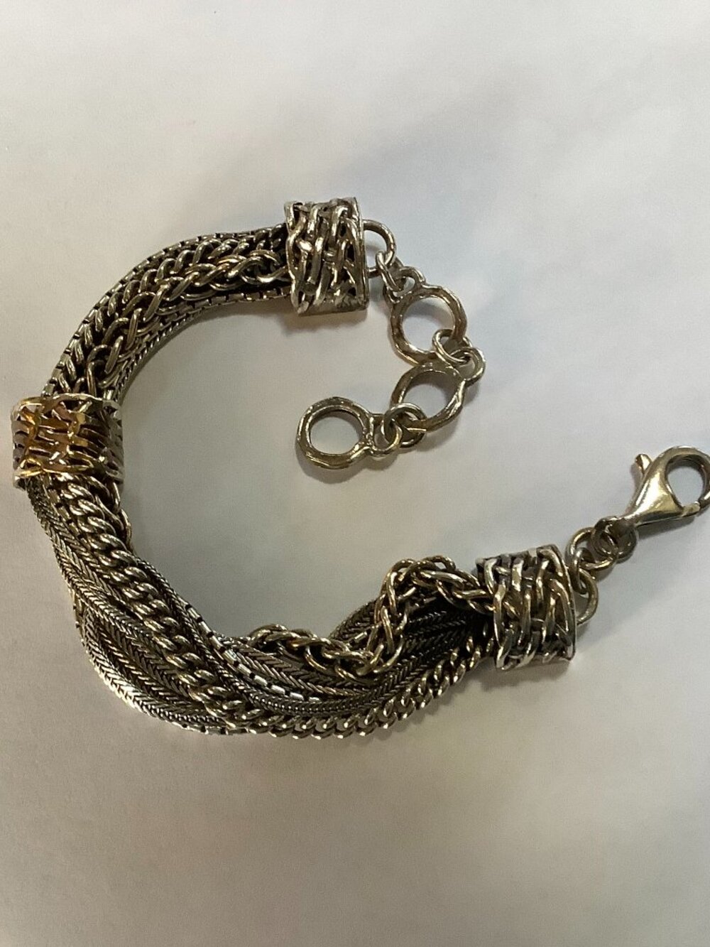 Silpada sterling silver Talk of the Town B1702 multi strand chain 925 bracelet
